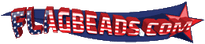 FlagBeads.com logo in red, white and blue